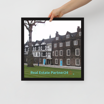 Beautiful Palace Framed poster with realestatepartner24 with house Logo