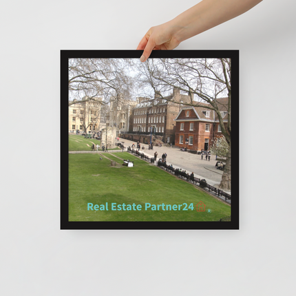 Beautiful Park Framed poster with realestatepartner24 with house Logo