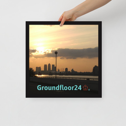 Majestic Sunset Framed poster with Groundfloor24 with House Logo