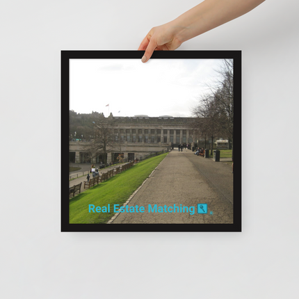 Majestic Palace Framed poster with realestatematching with key Logo