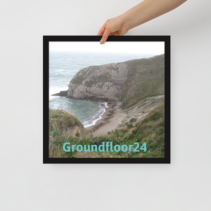 Sea & Hills Framed poster with Groundfloor24 without House Logo