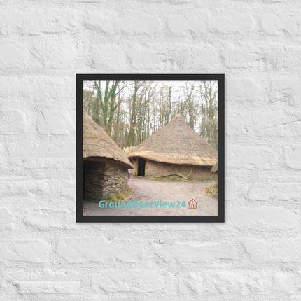 Village Charm Framed poster with groundfloorview24 with House Logo