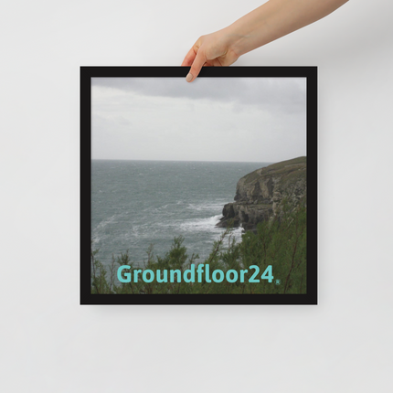 Seaside Serenity Framed poster with Groundfloor24 without House Logo
