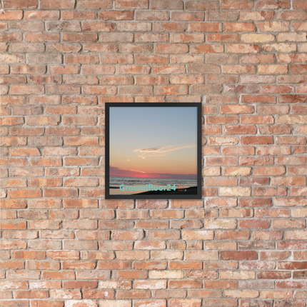 Sunset Sinari Framed poster with Groundfloor24 Logo