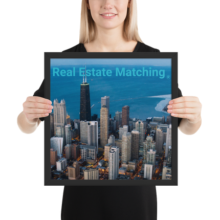 Beutiful Sinari Framed poster with Real Estate Matching Logo