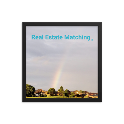 The Rainbow Sinari Framed poster with Real Estate Matching Logo