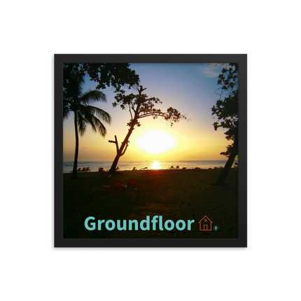 Beautiful Sea View Framed poster with Groundfloor with House Logo