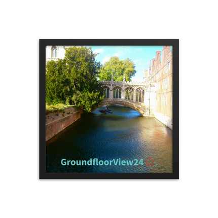 Beautiful Canel Framed poster with groundfloorview24 with House Logo