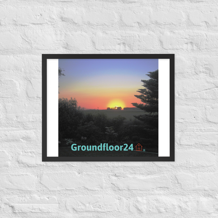 Beautiful Sunset Sinari Framed poster with Groundfloor24 with House Logo
