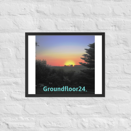 Beautiful Sunset Sinari Framed poster with Groundfloor24 without House Logo