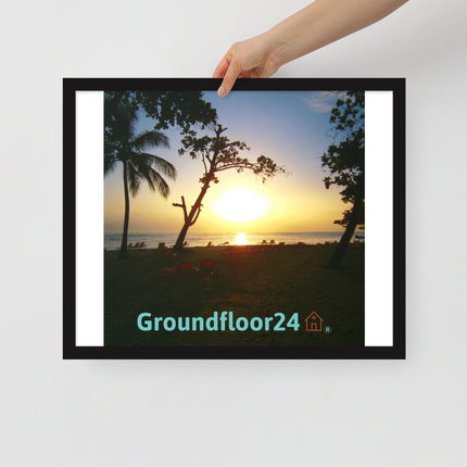 Beautiful Sea View Framed poster with Groundfloor24 without House Logo