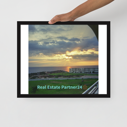 Natural View Framed poster with realestatepartner24 with house Logo