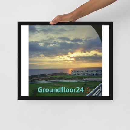 Natural View Framed poster with Groundfloor24 with House Logo