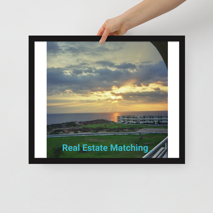 Natural View Framed poster with realestatematching without key Logo