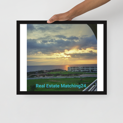 Natural View Framed poster with realestatematching24 without key Logo