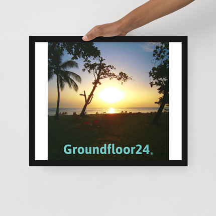 Beautiful Sea View Framed poster with Groundfloor24 without House Logo