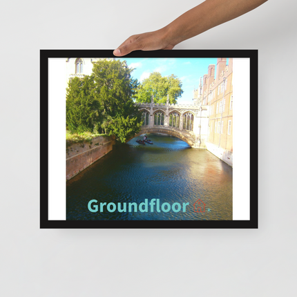 Beautiful Canel Framed poster with Groundfloor with House Logo