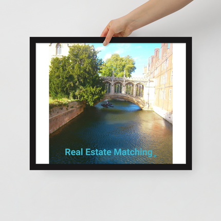 Beautiful Canel Framed poster with realestatematching without key Logo