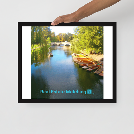 Beautiful Nature Framed poster with realestatematching with key Logo