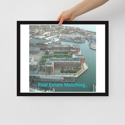 Nice City Framed poster with realestatematching without key Logo