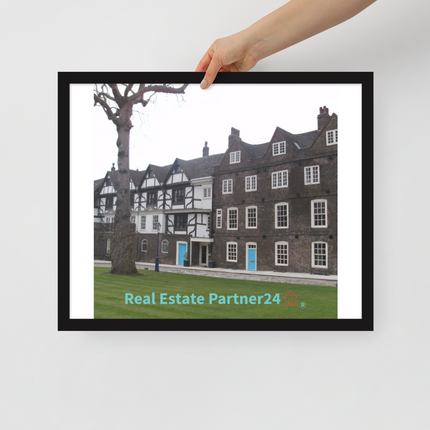 Beautiful Palace Framed poster with realestatepartner24 with house Logo