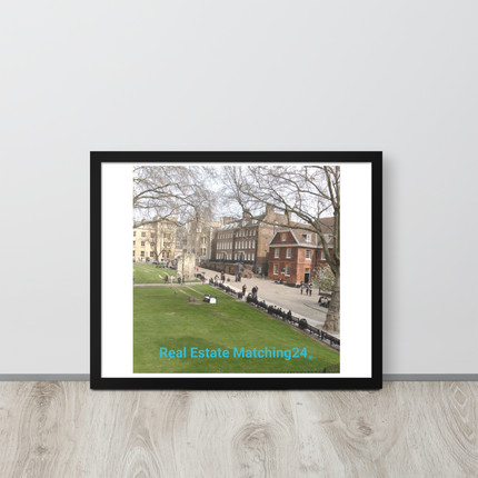 Beautiful Park Framed poster with realestatematching24 without key Logo