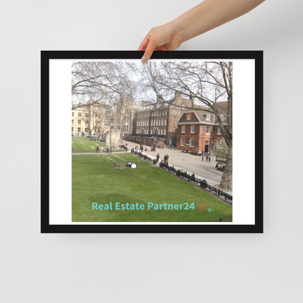 Beautiful Park Framed poster with realestatepartner24 with house Logo