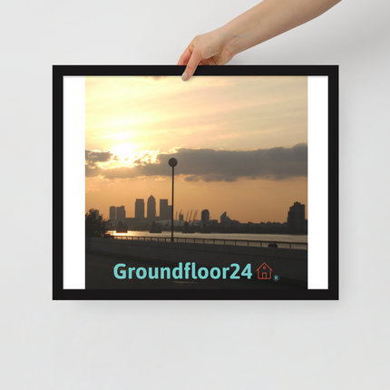 Majestic Sunset Framed poster with Groundfloor24 with House Logo