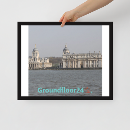 Riverside Beauty Framed poster with Groundfloor24 with House Logo