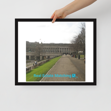 Majestic Palace Framed poster with realestatematching with key Logo