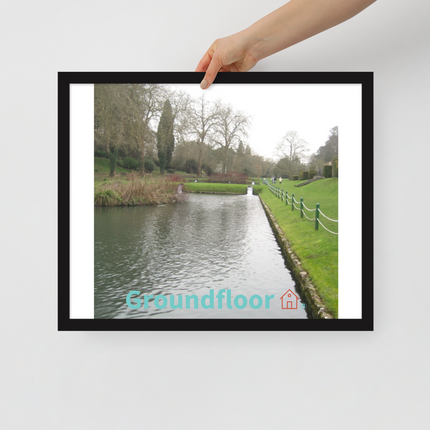 Lakeside Beauty Framed poster with Groundfloor with House Logo