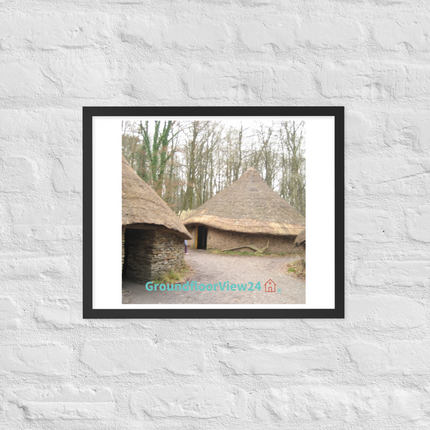 Village Charm Framed poster with groundfloorview24 with House Logo