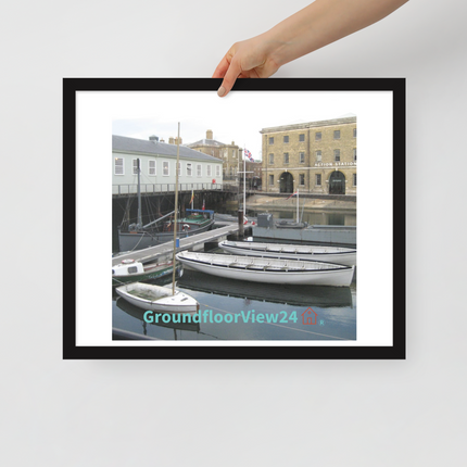Boat on Water Framed poster with groundfloorview24 with House Logo