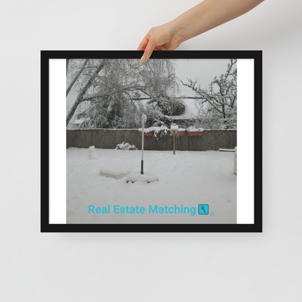 Winter Wonderland Framed poster with realestatematching with key Logo
