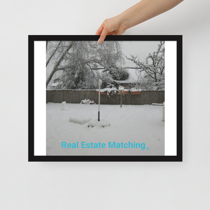 Winter Wonderland Framed poster with realestatematching without key Logo