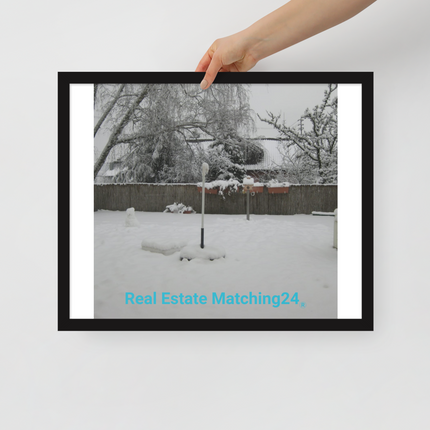 Winter Wonderland Framed poster with realestatematching24 without key Logo