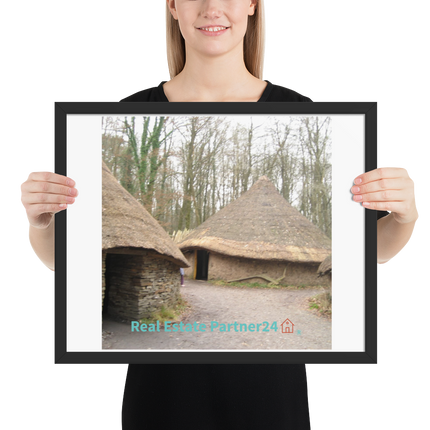 Village Charm Framed poster with realestatepartner24 with house Logo