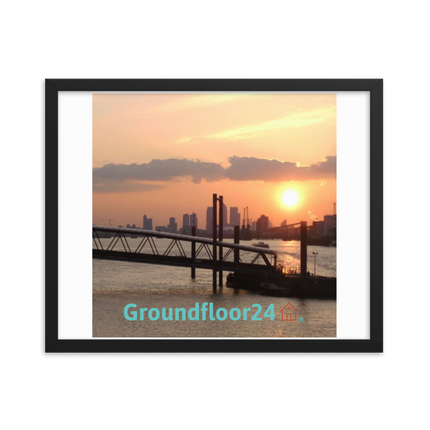Evening Glow Framed poster with Groundfloor24 with House Logo