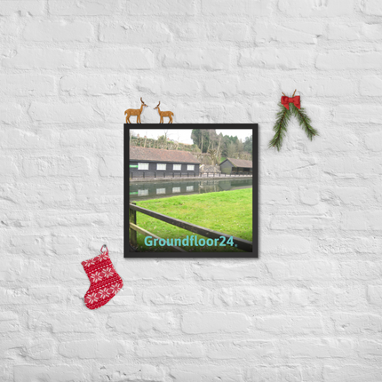 Lakeside Serenity Framed poster with Groundfloor24 without House Logo