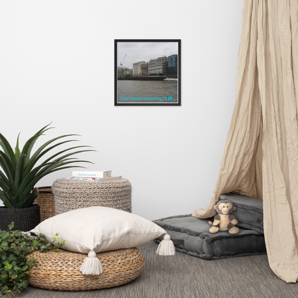 Beautiful Place Framed poster with Real Estate Matching24 Logo