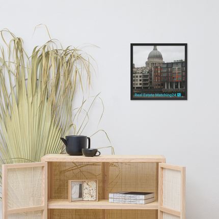St. Paul's Cathedral Framed poster with Real Estate Matching24 Logo