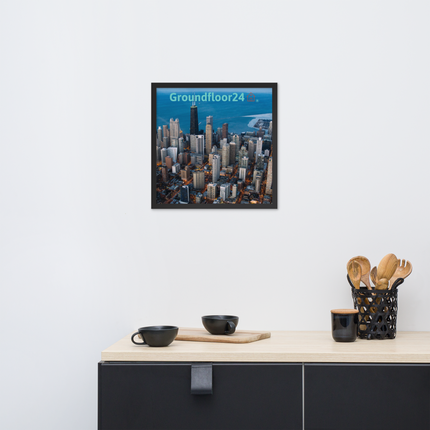 Beutiful Sinari Framed poster with Groundfloor24 Logo