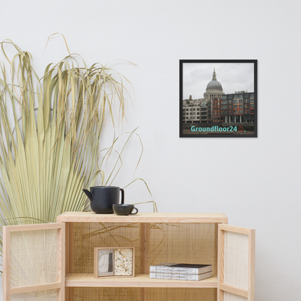 St. Paul's Cathedral Framed poster with Groundfloor24 Logo