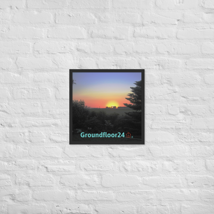 Beautiful Sunset Sinari Framed poster with Groundfloor24 with House Logo