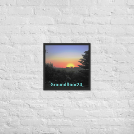 Beautiful Sunset Sinari Framed poster with Groundfloor24 without House Logo