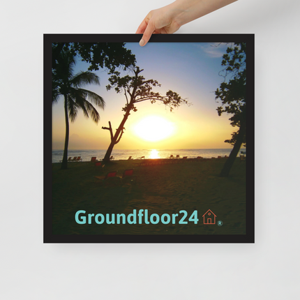 Beautiful Sea View Framed poster with Groundfloor24 without House Logo