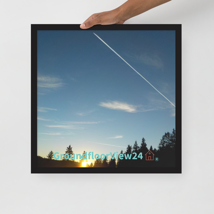 Attractive Sinari Framed poster with groundfloorview24 with House Logo