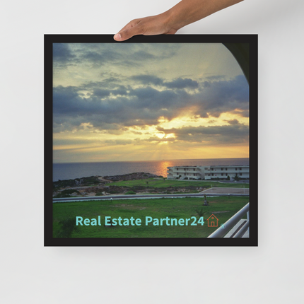 Natural View Framed poster with realestatepartner24 with house Logo