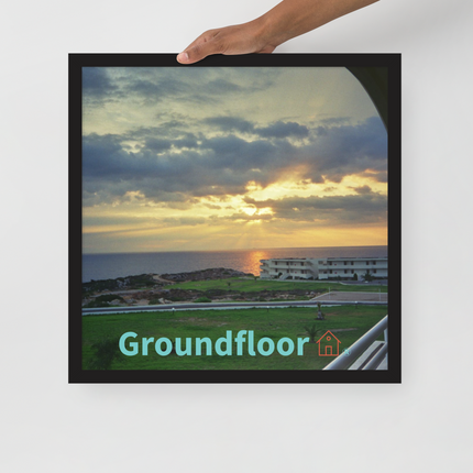 Natural View Framed poster with Groundfloor with House Logo