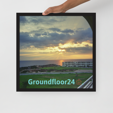Natural View Framed poster with Groundfloor24 with House Logo